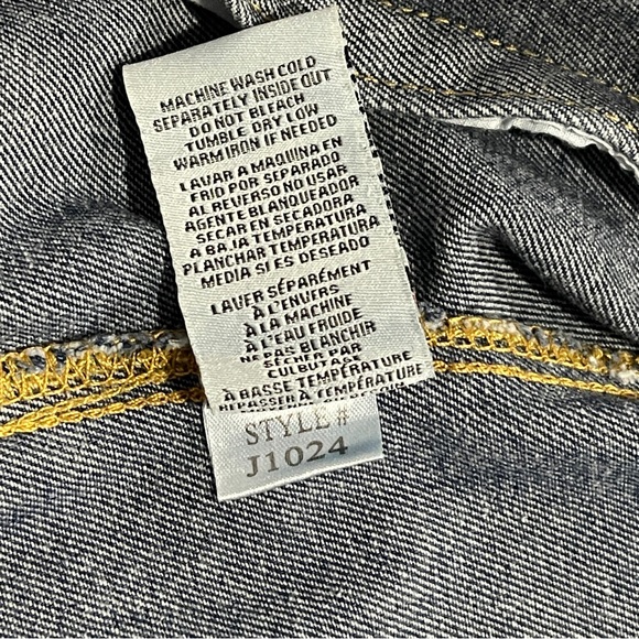 California Vintage Womens Juniors Denim Jean Jacket Size Large Button Front - Picture 6 of 9